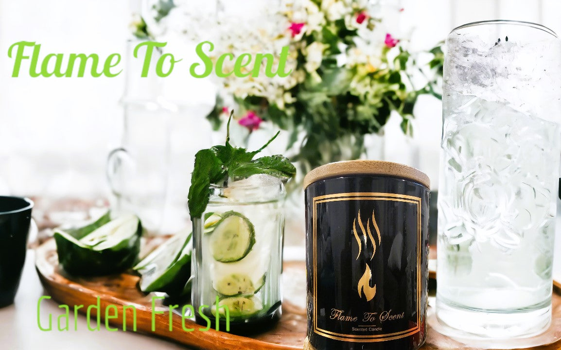 Coconut Soy Candle " Garden Fresh" made by "Flame To Scent"